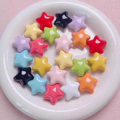 Colorate Perline a Stella in Acrilico Tinta Unita Pentagramma Perline Sfuse per DIY Braccialetto Collana Orecchino Creazione Gioielli Accessori