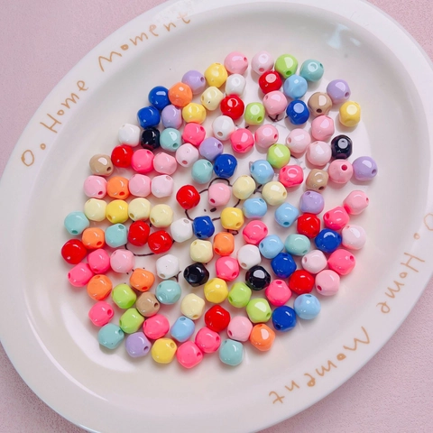 10mm Acrylic Lacquer Fig Loose Beads Colorful Dopamine Round Beads For DIY Jewelry Making Phone Chain Necklace Accessories