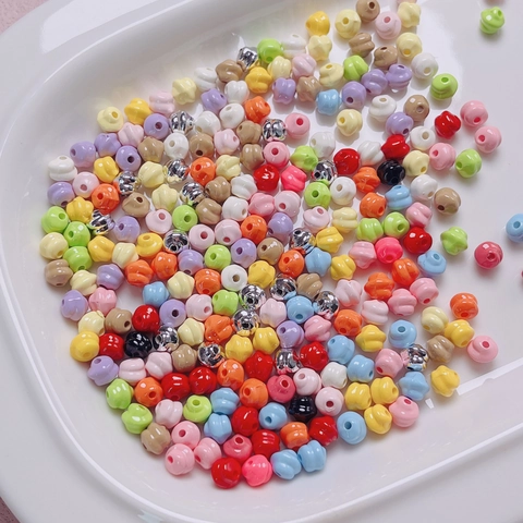 Acrylic Painted Spiral Twist Loose Beads For DIY Jewelry Making Bracelet Necklace Phone Chain Material Handmade Accessories