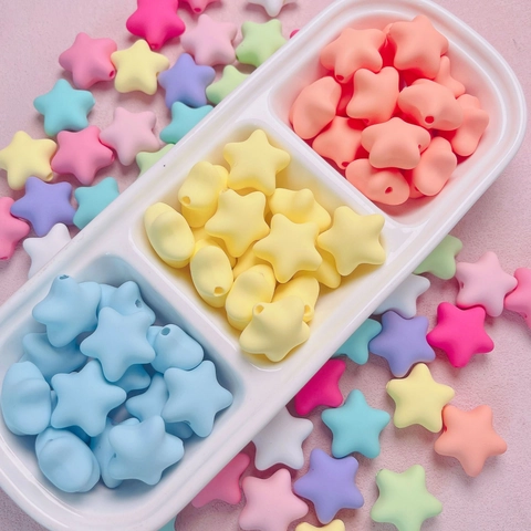 Perline di Stelle in Acrilico Color Caramella Macaron per la Creazione di Gioielli Fai-da-Te Perline Artigianali per Catene Telefoniche