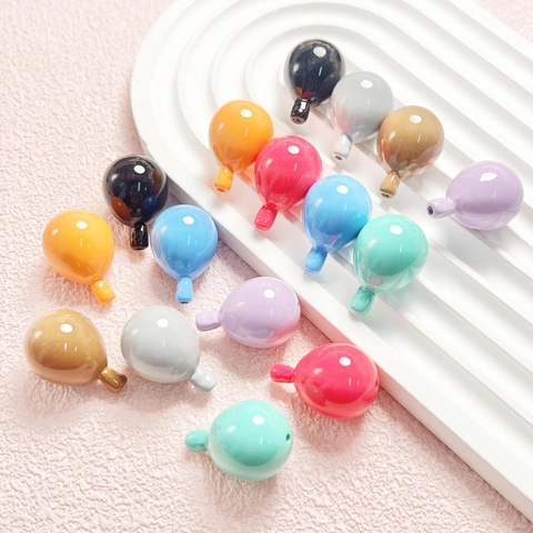 Acryl Heißluftballon Perlen Handbemalt Glänzende Charms Für DIY Schmuckherstellung Zubehör Bunte Handwerk Lose Perlen