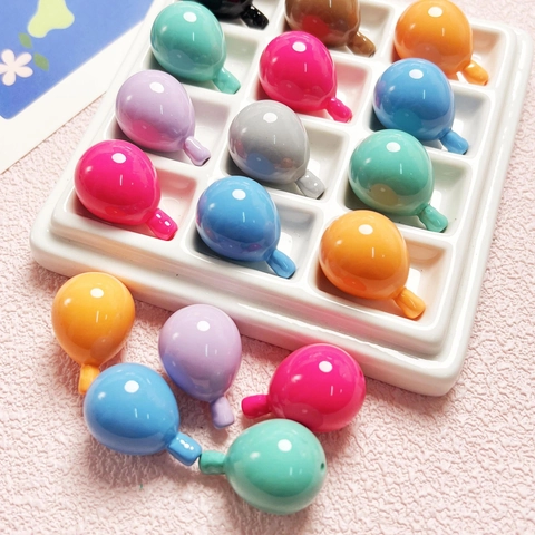 Acryl Heißluftballon Perlen Handbemalt Glänzende Charms Für DIY Schmuckherstellung Zubehör Bunte Handwerk Lose Perlen