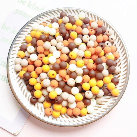 Multicolor Acrylic Round Beads With Matte Finish For DIY Jewelry Making Bracelet Necklace Crafts Hand Painted Feel Beads