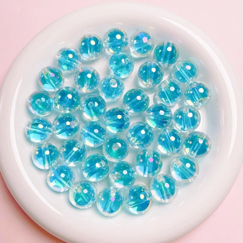 16mm UV Transparente Acryl Rundperlen AB Beschichtung Zuckerherz Für DIY Schmuckherstellung Armband Handykette Zubehör