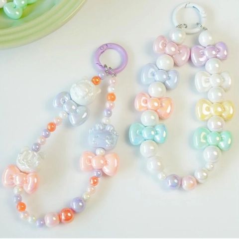 Acryl Iriskaderend Strik Kralen Macaron Kleur UV-plating Vlinderdas Losse Kralen Voor DIY Telefoonketting Armband Sieraden Accessoires