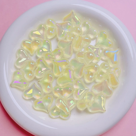 Acryl Hart Kralen Kleurrijke UV Coating Jelly Aurora Losse Kralen Voor DIY Telefoonketting Sleutelhanger Sieraden Maken