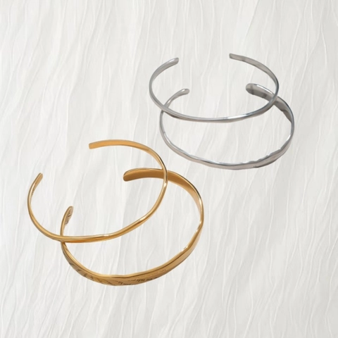 Bracciale Rigido a Onde in Acciaio Inossidabile Orecchini Fiocco Collana Stella Marina Minimalista Gioielli Donna