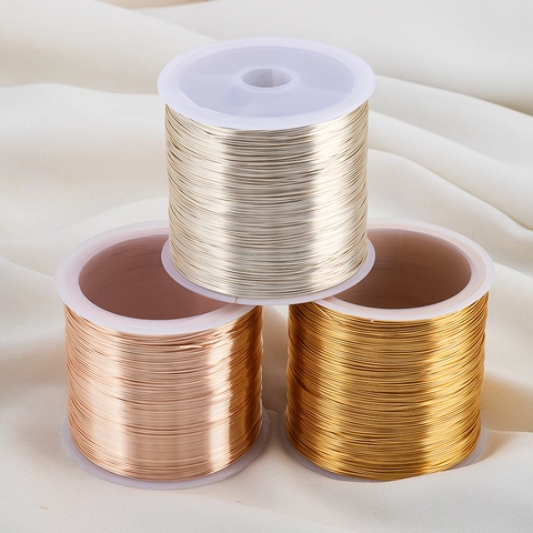 Electroplated Copper Wire DIY Jewelry Making Craft Wire Beading Shaping String Gold Silver Rose Gold Color Crafting Thread
