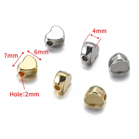 7mm Heart Spacer Beads Oil Sealed Color Retention CCB Plastic Beads For DIY Jewelry Making Handmade Craft Accessories