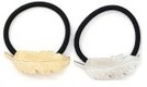Minimalistischer Legierung Feder Haargummi Elastisch Vintage Gold Silber Blatt Ponytail Halter Damen Haarschmuck