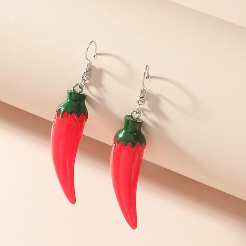 Creative Funny Acrylic Food Earrings For Women Girls Cute Cartoon Burger Chili Pumpkin Lollipop Drop Dangle Earrings Fashion Jewelry Gift