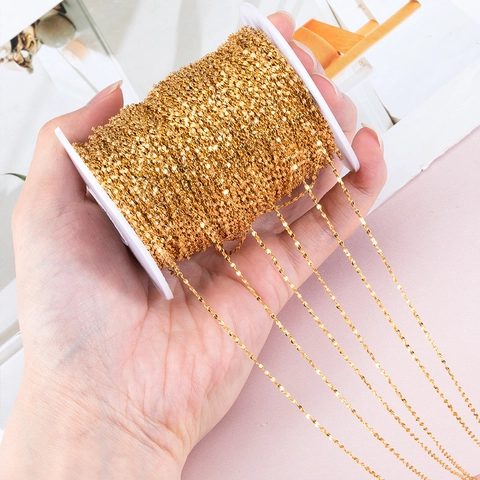 Stainless Steel Gypsophila Chain Electroplated DIY Necklace Bracelet Findings Gold Silver Jewelry Handmade Accessories