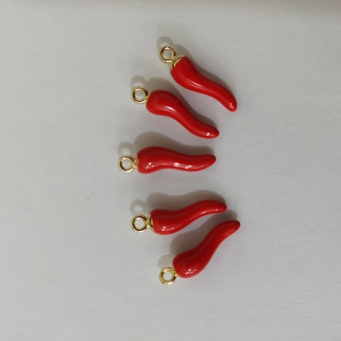 Red Chili Pepper Pendants Alloy Enamel DIY Jewelry Making Charms For Earrings Necklace Bracelet Women Fashion Accessories