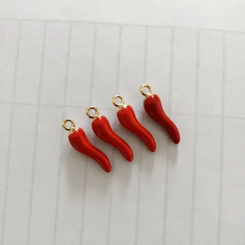 Red Chili Pepper Pendants Alloy Enamel DIY Jewelry Making Charms For Earrings Necklace Bracelet Women Fashion Accessories