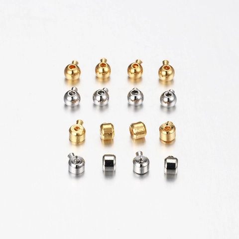 Perline di Posizionamento Cilindriche Rotonde in Rame Accessori per Gioielli Fai-da-te Fibbia a Scatto per Bracciali Collane