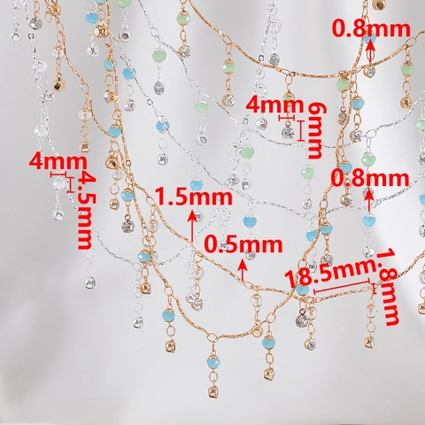DIY Handgemaakte Koperen Sieraden Maken Ketting Met Kralen Kristal Strass Accessoires Voor Halsketting Armband Vergulde Ketting