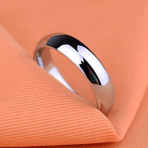 Minimalistischer Polierter Kupfer Ring Einfacher Glatter Geometrischer Paar Fingerring Schmuck Geschenk Für Damen Und Herren