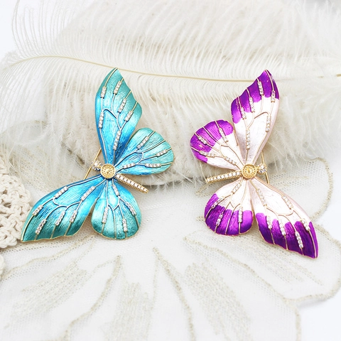 18K Gold Plated Copper Animal Brooch Pendant Butterfly Bee Octopus Unicorn Deer Rhinestone Artificial Pearl Brooch For Women