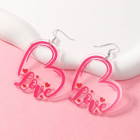 Creative Acrylic Drop Earrings Cute Heart Envelope Golf Medical Theme Fun Quirky Fashion Jewelry For Women Gifts