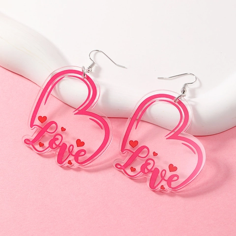 Orecchini a Pendente Creativi in Acrilico Simpatici a Forma di Cuore Busta Golf Tema Medico Gioielli di Moda per Donna