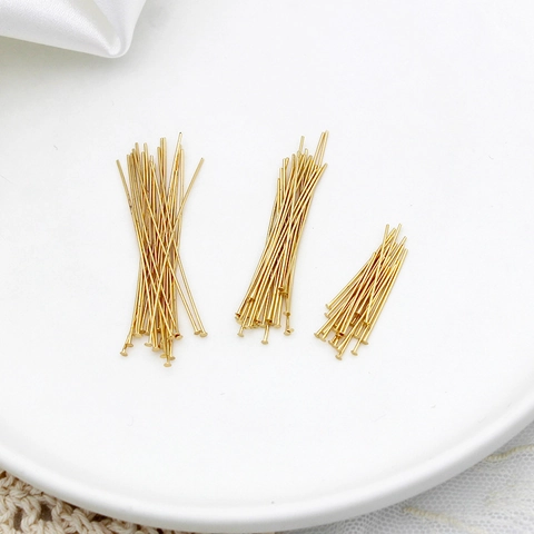 Perni a T in Rame Placcato Oro 18K Perni a Testa Piatta per la Creazione di Gioielli Fai-da-Te Perline di Collegamento per Orecchini Bracciali