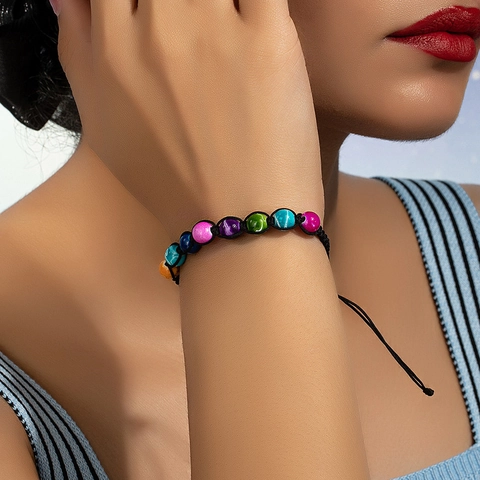 Handmade Bohemian Colorful Beaded Braided Bracelet For Men Women Vintage Adjustable Rope Chain Friendship Jewelry Bracelet