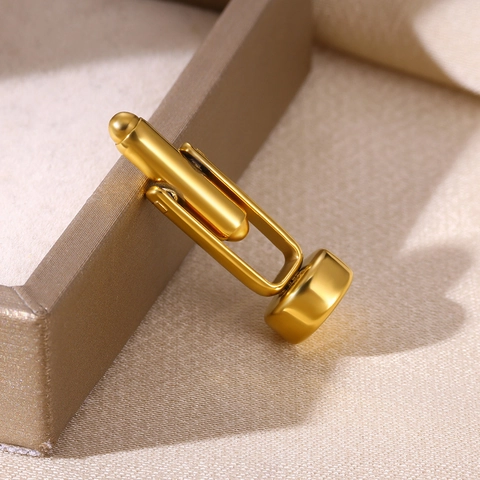 Gemelli Tondi in Acciaio Inossidabile Minimalisti Lucidato a Specchio per Uomo Affari Matrimonio Accessorio Camicia Oro Argento