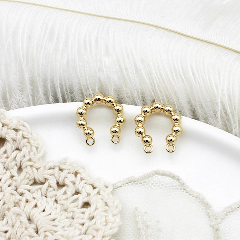18K Gold Plated Copper Stud Earrings With 925 Sterling Silver Post Irregular Baroque Artificial Pearl Geometric Jewelry For Women DIY Accessories