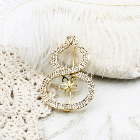 Accessorio Pendente Spilla in Rame e Strass Con Micro Intarsi Calebasse Arachide Fuochi d'Artificio per Donna Creazione Gioielli DIY