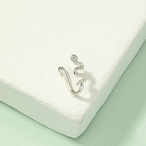 Non Piercing Alloy Butterfly Snake Nose Clip Rhinestone U Shaped Fake Nose Ring Fashion Body Jewelry For Women Men