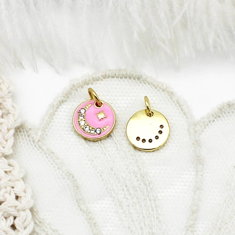 18K Gold Plated Copper Enamel Charms Cartoon Crown Umbrella Ice Cream Question Mark Pendants Rhinestone DIY Jewelry Accessories