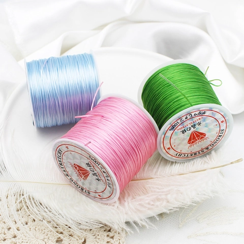 Elastic Polyurethane Beading Cord For DIY Jewelry Making Strong Stretchy Crystal String Thread Spool For Bracelet Beading Accessories