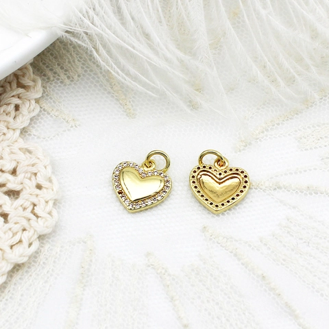 Exquisite Copper 18K Gold Plated Rhinestone Mini Charm Pendant Micro Pave Jewelry Accessories For DIY Necklace Bracelet