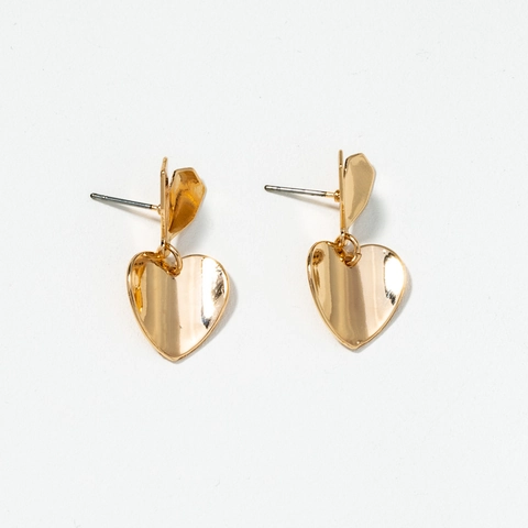Damen Minimalistische Legierung Herz Ohrhänger Geometrische Herzförmige Dangle Ohrringe Mode Schmuck Für Den Alltag Gold Silber