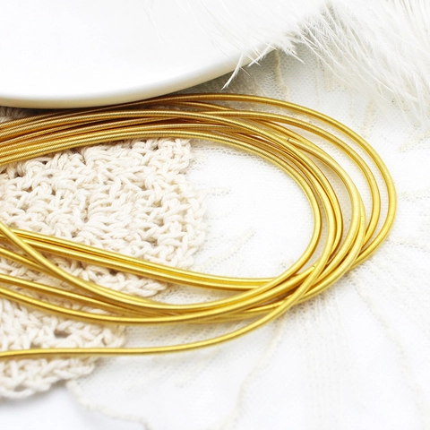 Mangas de Tubo de Resorte de Cobre Chapado en Oro 18K Accesorios de Joyería DIY Protector de Alambre para Pulsera Collar