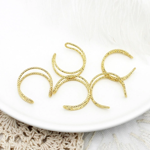 18K Vergulde Koperen Ring Met Gedraaid Touw Voor Dames Minimalistische DIY Sieraden Accessoires Verstelbare Ring