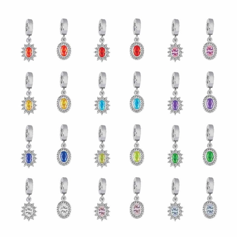 Elegante Ciondolo Ovale in Acciaio Inossidabile Con Intarsio di Strass Colorati Accessorio per Gioielli Fai da Te per Collana