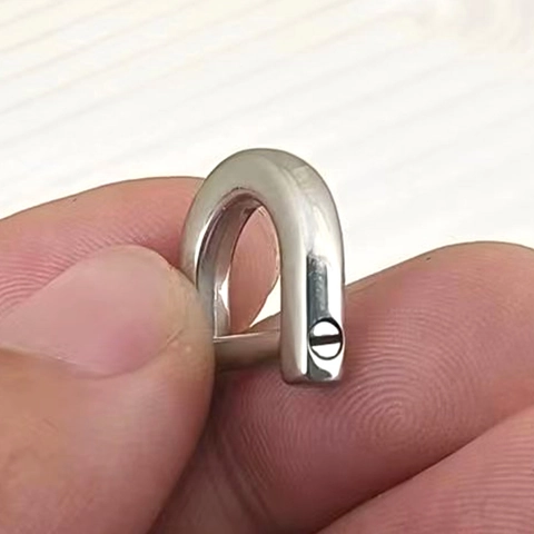 Stainless Steel D Ring Buckle Horseshoe Buckle With Detachable Screw Bar Polished Metal Bag Hardware Connection Clasp Accessory