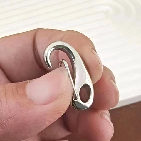 Stainless Steel Spring Lobster Clasp Buckle Mirror Polished Key Ring Hardware Accessory For Keychain Bag Luggage DIY Making