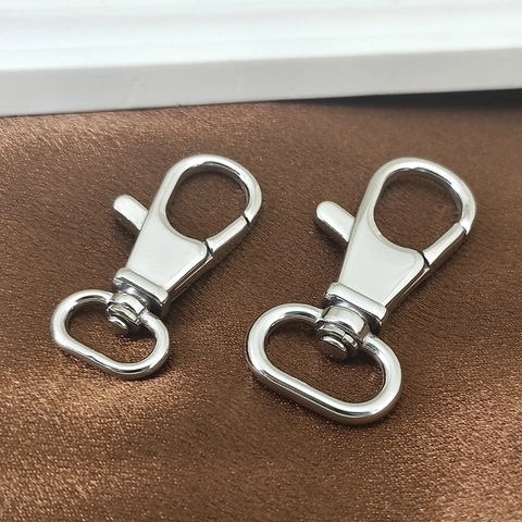 Polished Stainless Steel Swivel Lobster Clasp Heavy Duty Trigger Snap Hook For Bag Strap Keychain Jewelry Making Accessory