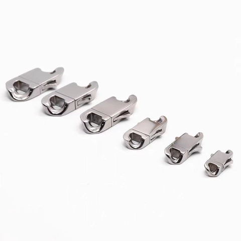 316 Stainless Steel Cuban Link Lobster Clasp DIY Rectangular Snap Buckle Connector For Bracelet Necklace Jewelry Findings