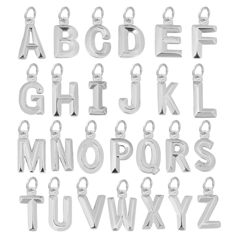 Polished Stainless Steel Alphabet Letter Pendant Initial Charms For DIY Necklace Bracelet Making Hypoallergenic Jewelry Accessories