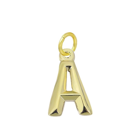 Stainless Steel Alphabet Initial Pendant For DIY Jewelry Making 18K Gold Plated English Letter A-Z Charms Minimalist Necklace Accessories For Women