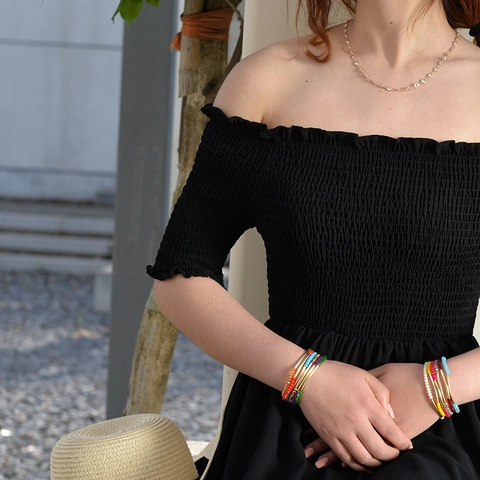 Boho Mehrfarbige Facettierte Künstliche Kristallperlen Armband Mit Goldvergoldetem Kupferrohr Für Damen Handgefertigter Schmuck Geschenk
