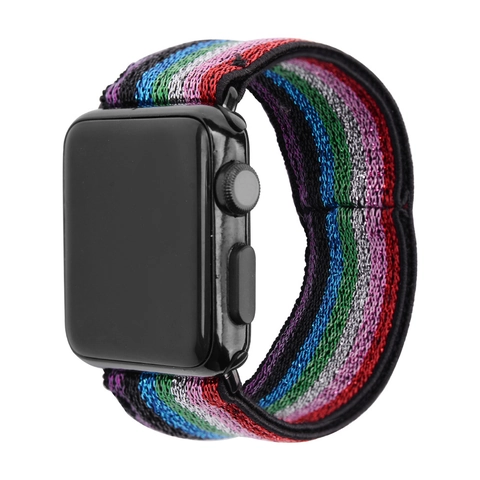 Cinturino in Nylon Intrecciato Elastico Compatibile Con Smart Watch Cinturino in Tessuto Elasticizzato Regolabile Per Uomo Donna