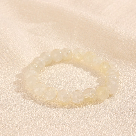 Pulsera para Mujer Estilo Chino Cuentas de Vidrio Degradado Transparente Bicolor Joyería de Moda Accesorio Diario
