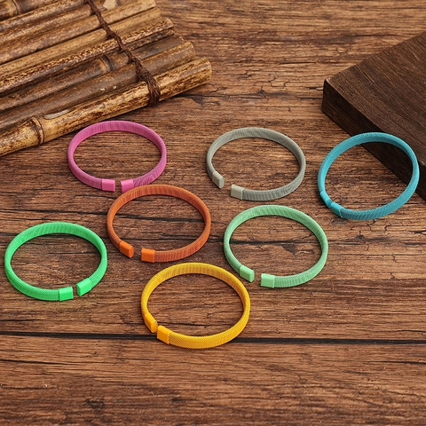 Edelstahl Milanese Mesh Armreif C-Förmig Offen Gewebt Armband Minimalistisch Modern Bunt Mode Schmuck Für Damen Herren