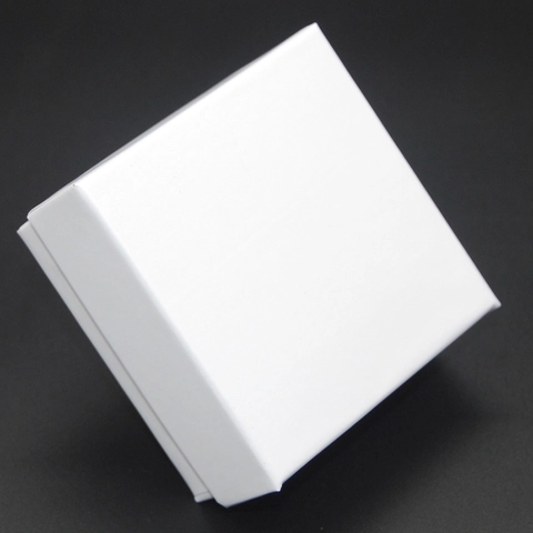 Caja de Embalaje de Joyería Cuadrada Estuche de Regalo de Plástico Minimalista Diseño de Tapa Y Base Para Anillos Pendientes Collar Organización de Joyería
