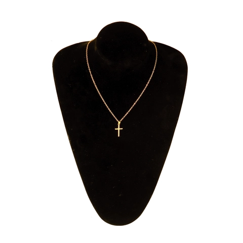 Minimalist Alloy Cross Pendant Necklace For Women Polished Thin Chain Adjustable Lobster Clasp Gold Silver Jewelry Gift