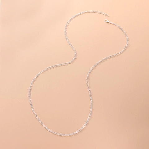 Sexy Catena da Vita in Lega a Doppio Strato per Donna Oro Argento Perline Bikini Corpo Pancia Catena Minimalista Gioielli di Moda Accessori
